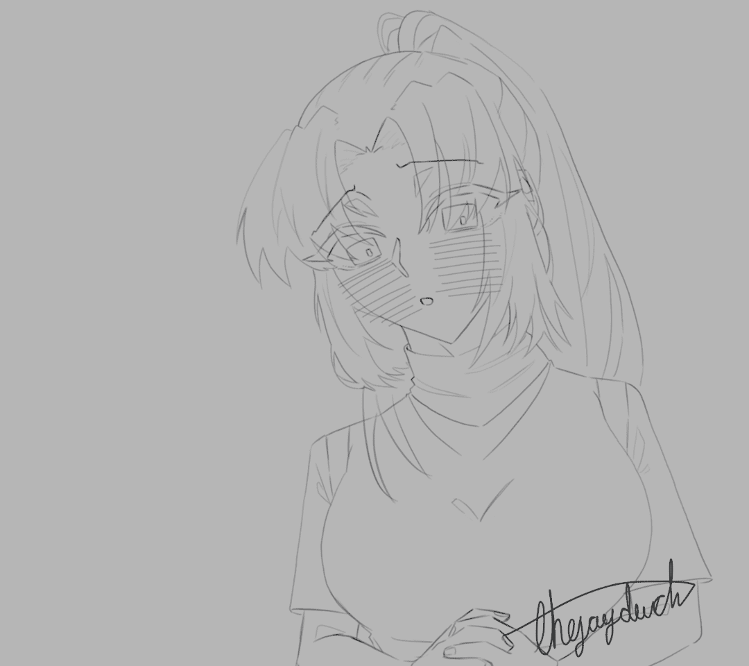 Drawing Mion Sonozaki - Higurashi