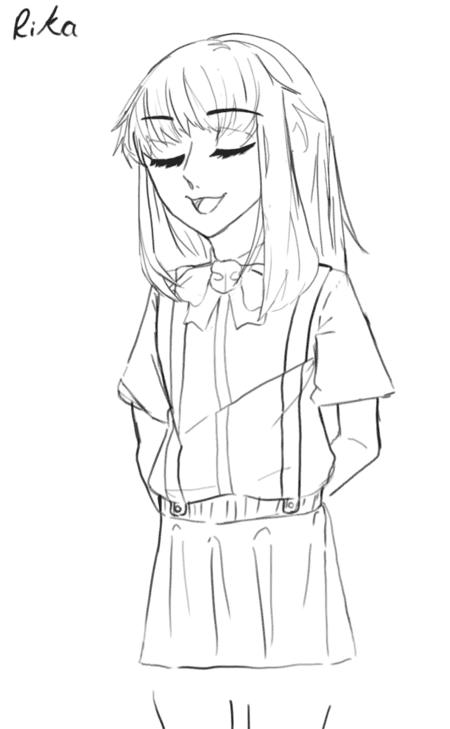 Drawing Rika Sketch