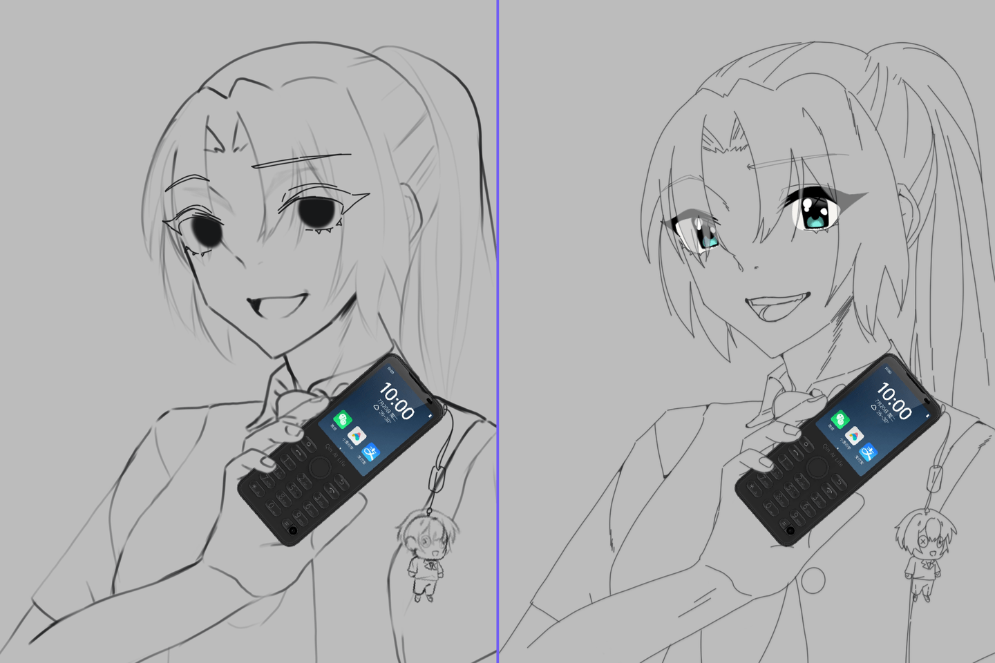 Drawing Mion with Qin F21 Pro Sketch/Lineart